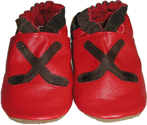 These bright and bold shoes make a statement for your future hockey players.
